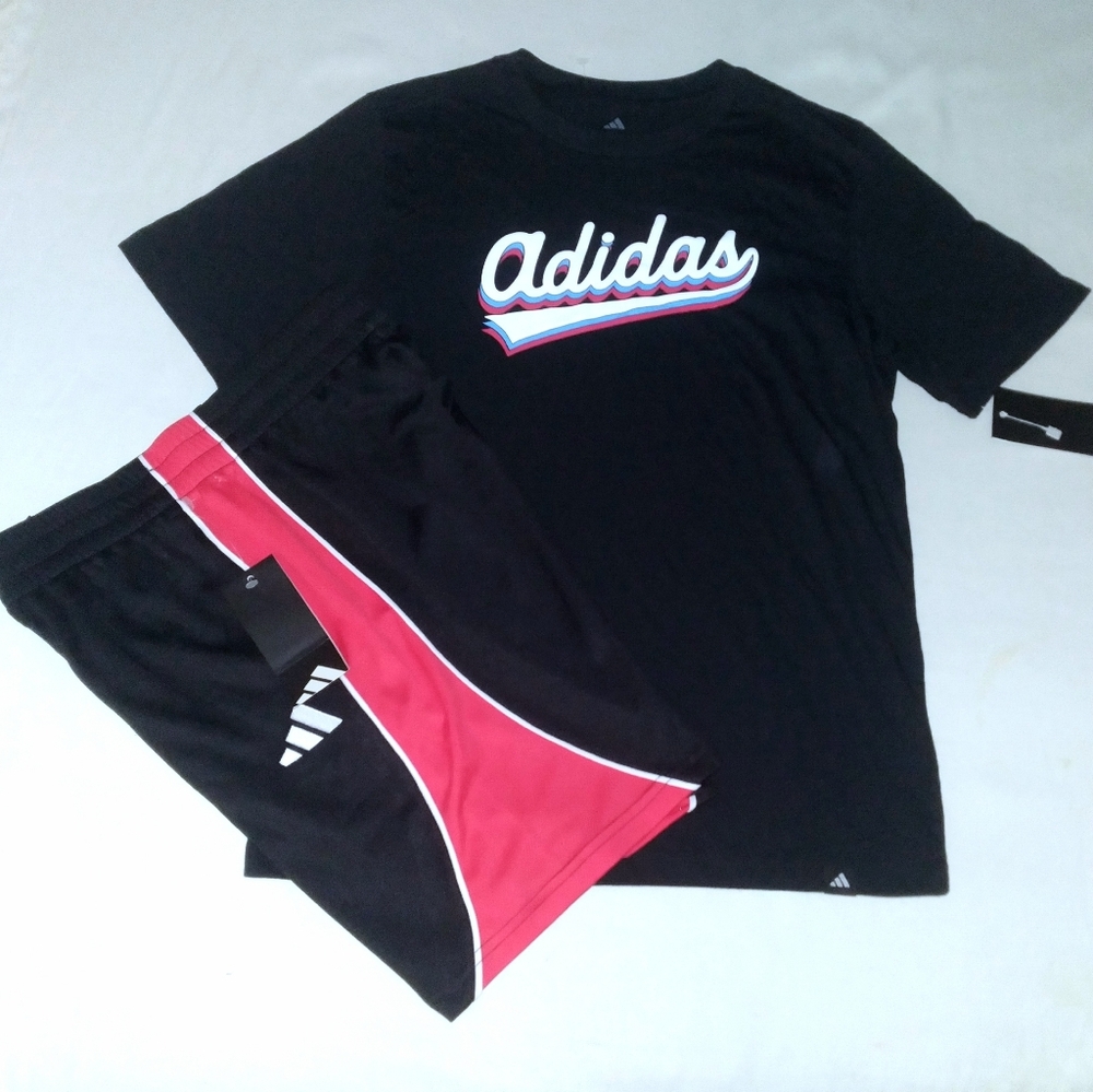 Adidas Boys Youth 2pc Short Set- Medium